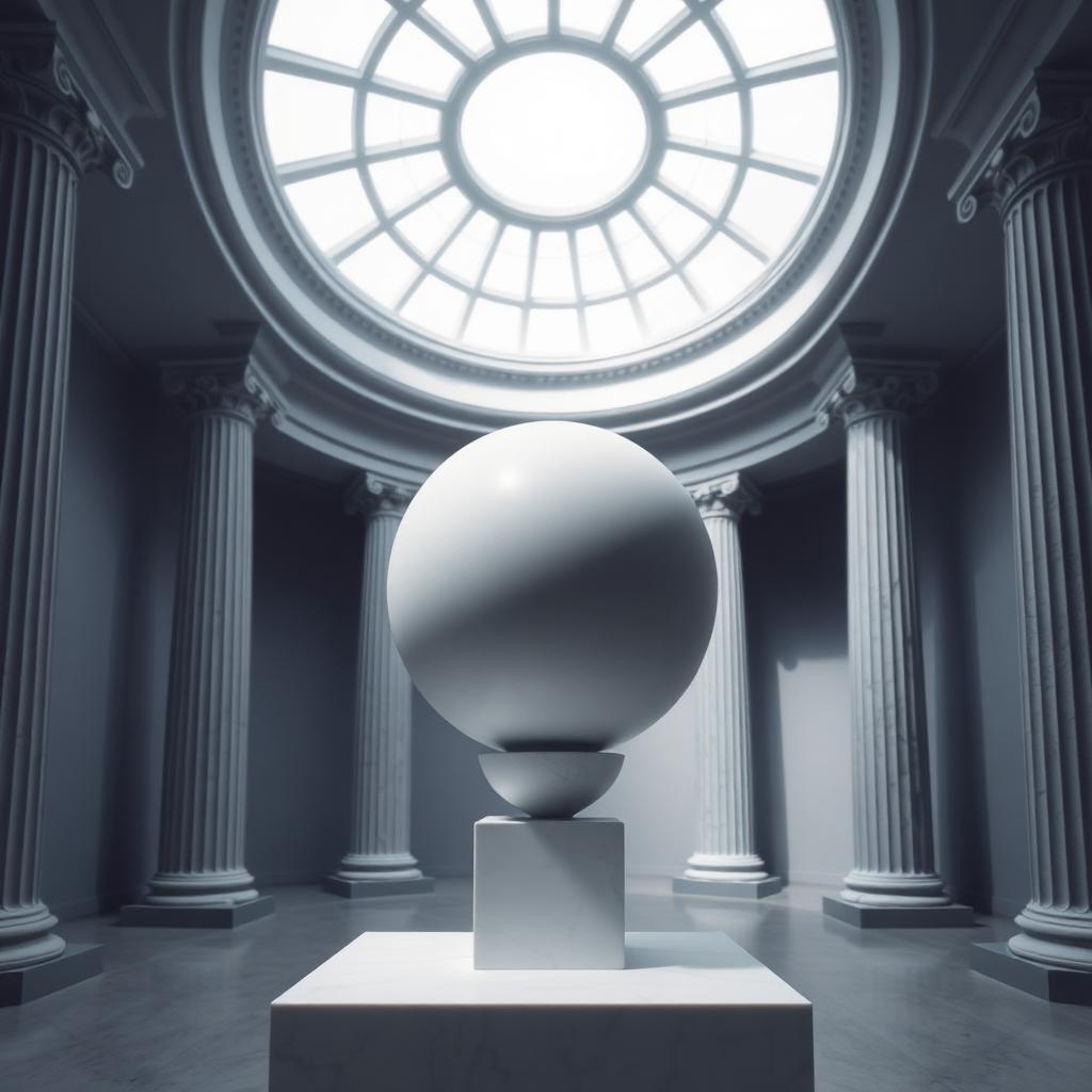 Esfera sobre pedestal clásico